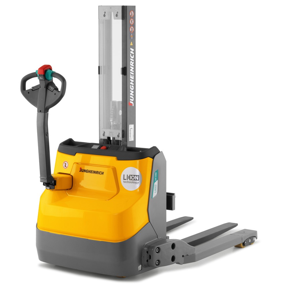 Produktabbildung: Jungheinrich Elektro-Hochhubwagen EJC 110bi E, Monomast, Hubhöhe 2.030 mm, Tragfähigkeit 1.200 kg, Proportionalhydraulik, Radarmabstand 1.270 mm