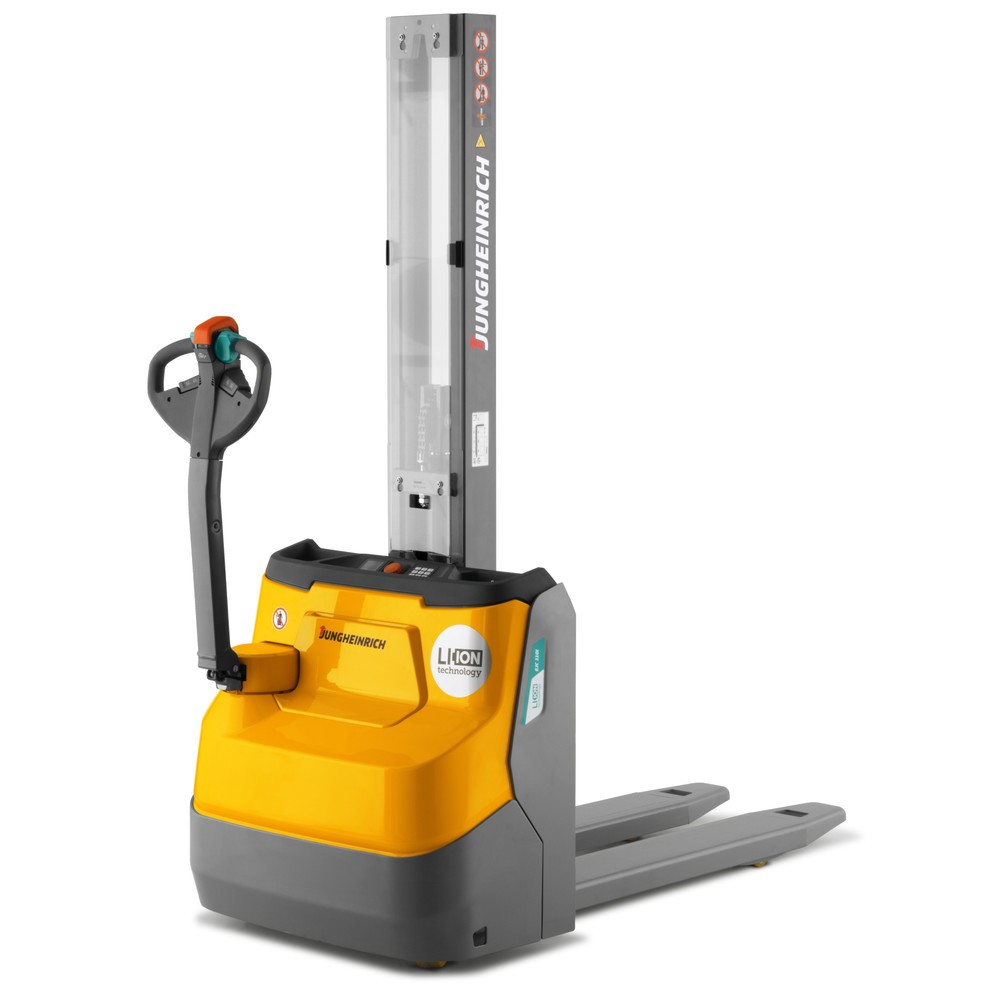 Produktabbildung: Jungheinrich Elektro-Hochhubwagen EJC 110bi E, Monomast, Hubhöhe 1.630 mm, Tragfähigkeit 1.200 kg, Proportionalhydraulik