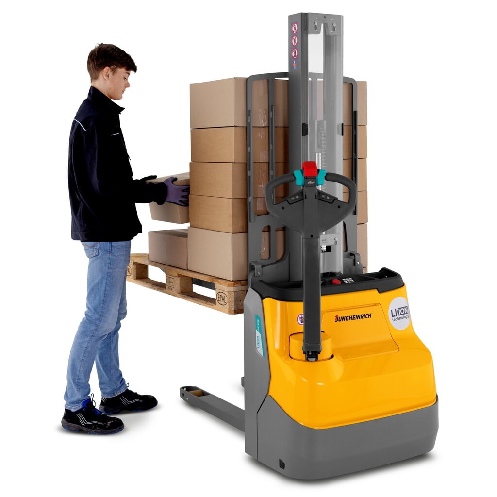 Produktabbildung Nr. 6: Jungheinrich Elektro-Hochhubwagen EJC 110i E, Monomast, Hubhöhe 1.290 mm, Tragfähigkeit 1.000 kg, Proportionalhydraulik