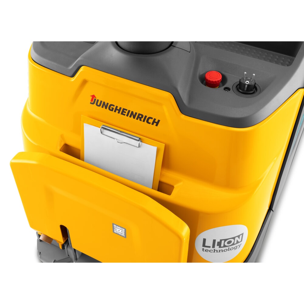 Produktabbildung Nr. 3: Jungheinrich Elektro-Hochhubwagen ERC 110i ZZ mit Standplattform, Zweifach-Teleskop-Hubgerüst, Hubhöhe 3.900 mm, Tragfähigkeit 1.000 kg, Proportionalhydraulik