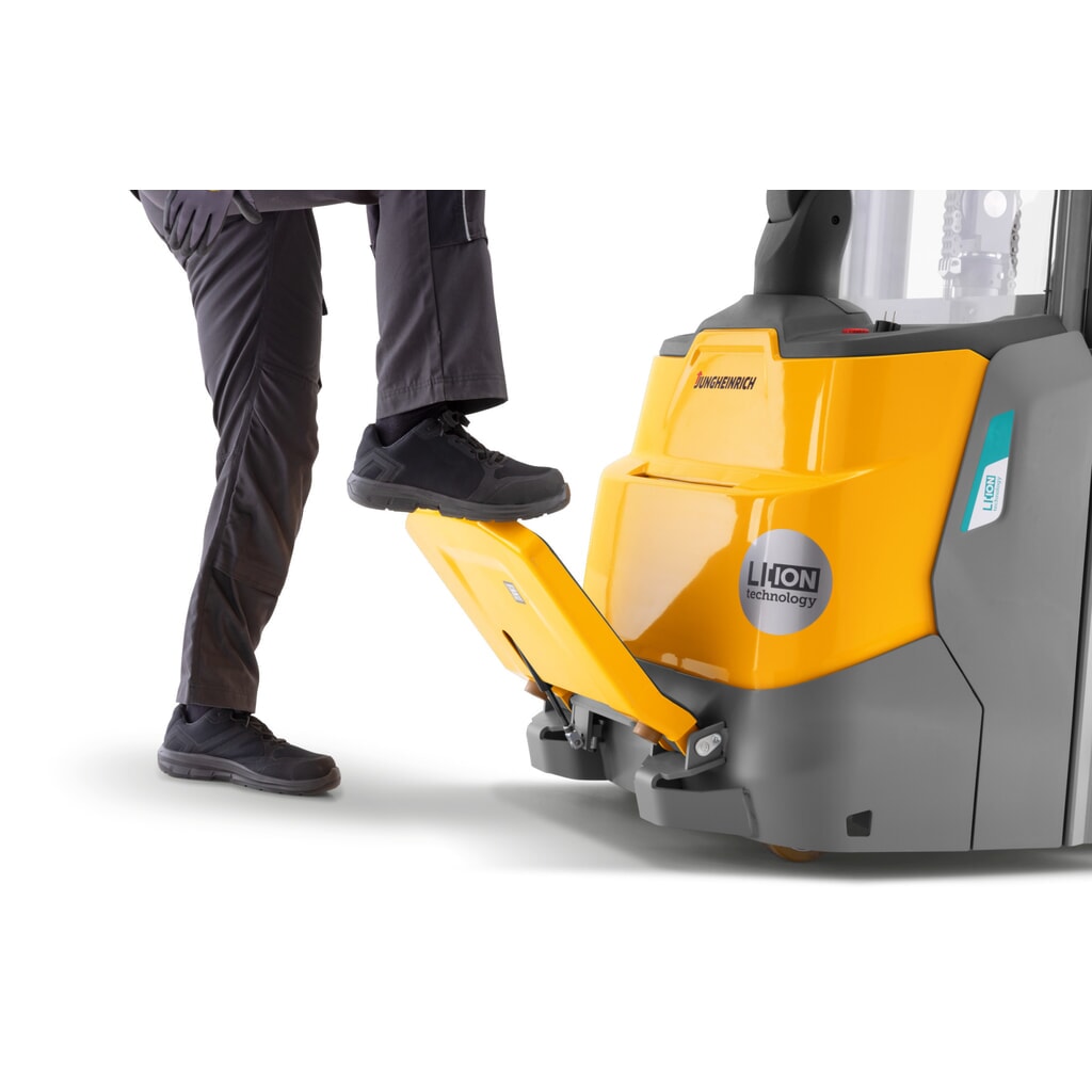 Produktabbildung Nr. 6: Jungheinrich Elektro-Hochhubwagen ERC 110i DZ mit Standplattform, Dreifach-Teleskop-Hubgerüst, Hubhöhe 4.300 mm, Tragfähigkeit 1.000 kg, Proportionalhydraulik