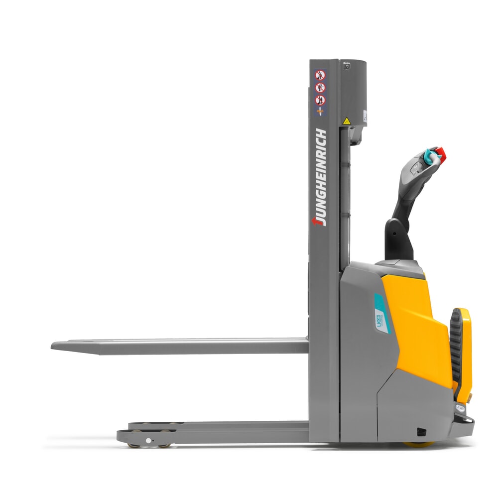 Produktabbildung Nr. 8: Jungheinrich Elektro-Hochhubwagen ERC 110i ZZ mit Standplattform, Zweifach-Teleskop-Hubgerüst, Hubhöhe 3.900 mm, Tragfähigkeit 1.000 kg, Proportionalhydraulik