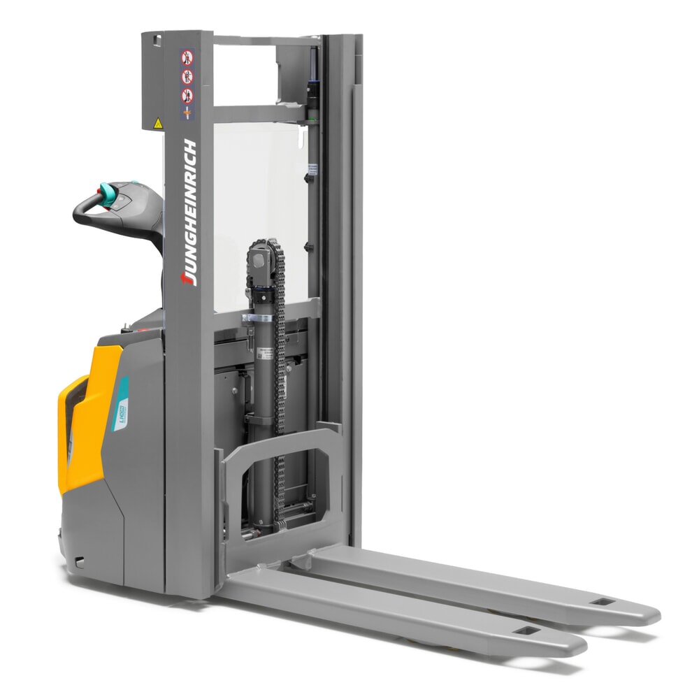 Produktabbildung Nr. 9: Jungheinrich Elektro-Hochhubwagen ERC 110i ZZ mit Standplattform, Zweifach-Teleskop-Hubgerüst, Hubhöhe 3.900 mm, Tragfähigkeit 1.000 kg, Proportionalhydraulik