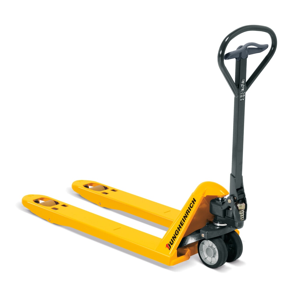 Jungheinrich Handhubwagen AM 22, Tragfähigkeit 2.200 kg, Sonder-Gabeltragbreite 680 mm, Gabellänge 1.150 mm, Polyurethan Produktabbildung: Jungheinrich Handhubwagen AM 22, Tragfähigkeit 2.200 kg, Sonder-Gabeltragbreite 680 mm, Gabellänge 1.150 mm, Polyurethan