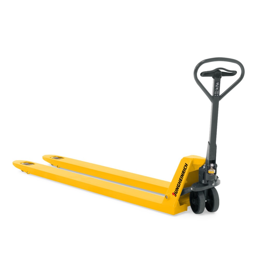 Produktabbildung: Jungheinrich Handhubwagen AM 30 mit Schnellhub, Tragfähigkeit 3.000 kg, Gabellänge 1.220 mm, Polyurethan, Tandemrollen