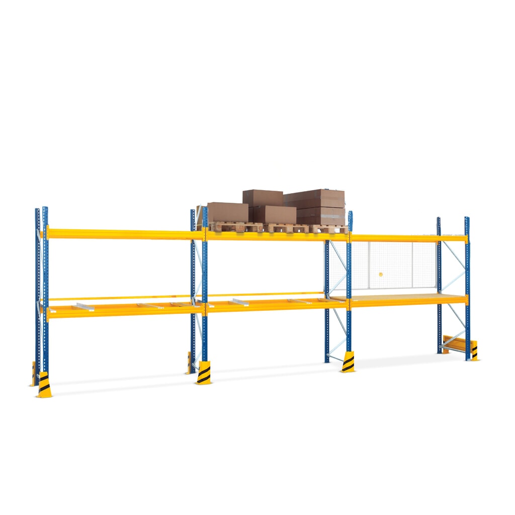 Jungheinrich Palettenregale Typ MPB, Fachlast 3000 kg, 27 Palettenplätze, 3 m Höhe, 3 Felder Produktabbildung: Jungheinrich Palettenregale Typ MPB, Fachlast 3000 kg, 27 Palettenplätze, 3 m Höhe, 3 Felder