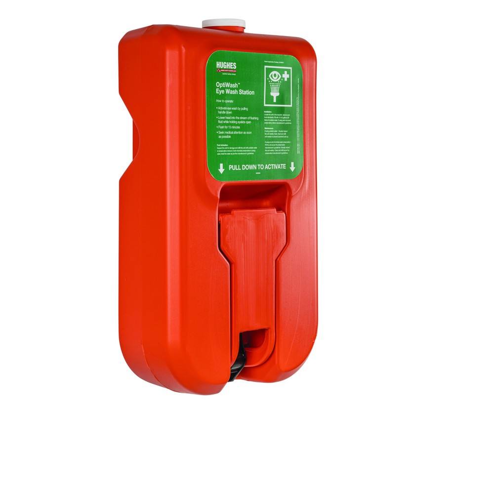 Produktabbildung: Justrite® Augenspülstation OptiWash® OPTI Hughes, autark, 38-Liter-Tank