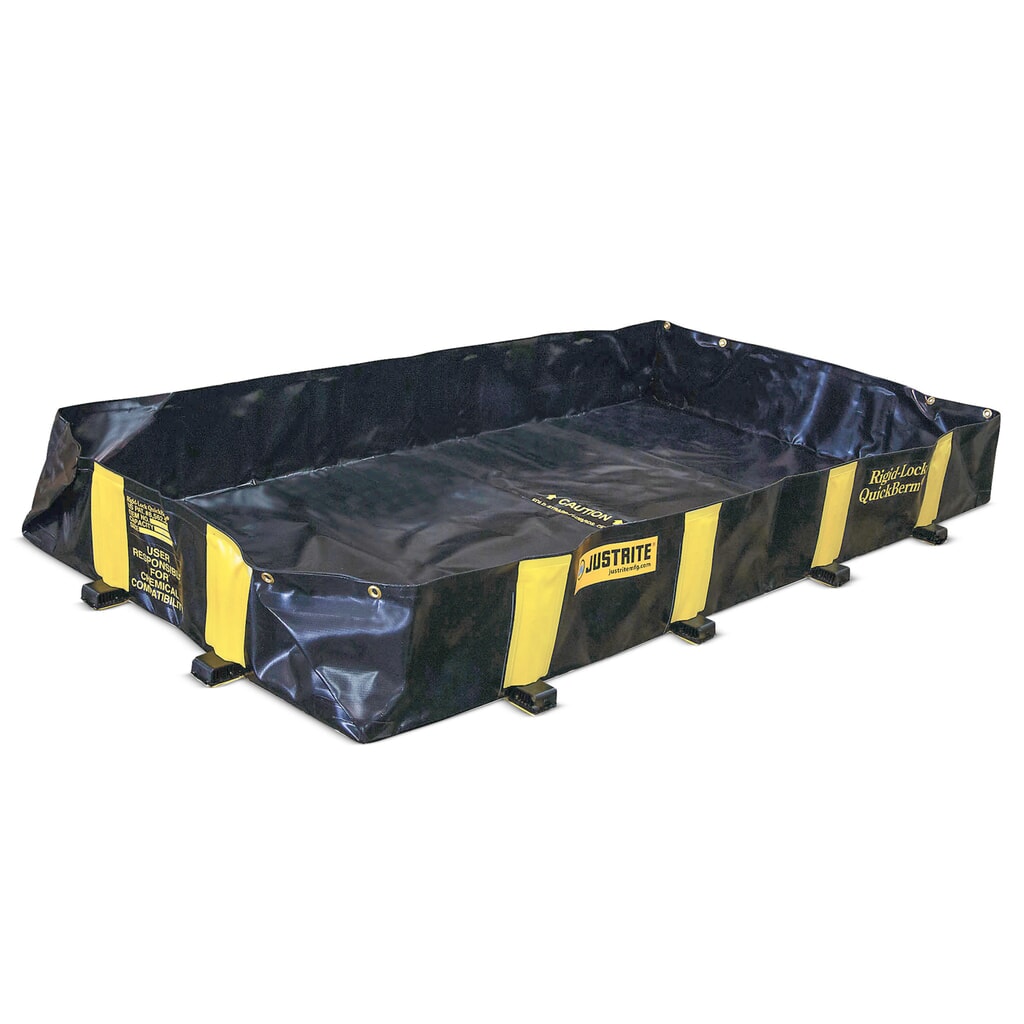 Justrite® Falt-Auffangwanne aus PVC QuickBerm®, Kapazität 662 l Produktabbildung Nr. 1: Justrite® Falt-Auffangwanne aus PVC QuickBerm®, Kapazität 662 l