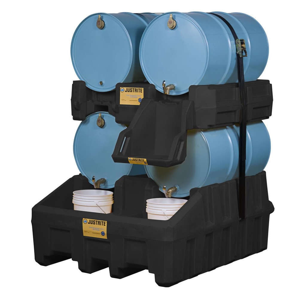 Produktabbildung Nr. 2: Justrite® Fass-Managementsystem, Basismodul, Auffangvolumen 250 l, schwarz