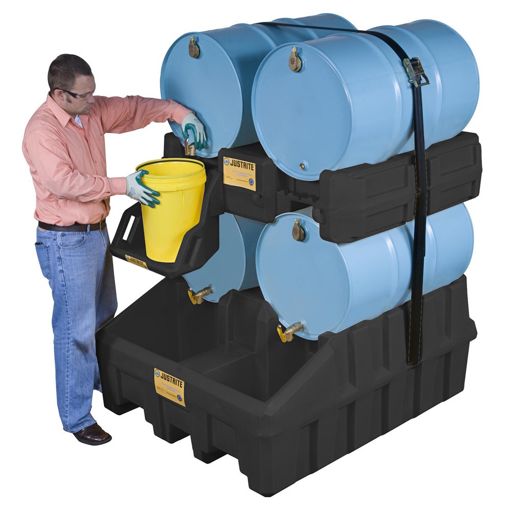Produktabbildung Nr. 4: Justrite® Fass-Managementsystem, Basismodul, Auffangvolumen 250 l, schwarz