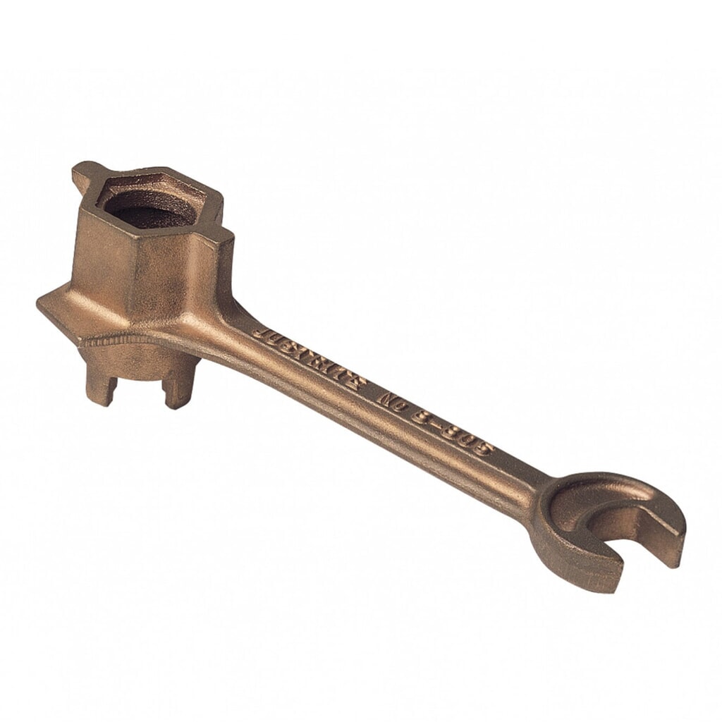Produktabbildung: Justrite® Fass-Schlüssel, aus Messing, für 19- und 51-mm-Spundkappen