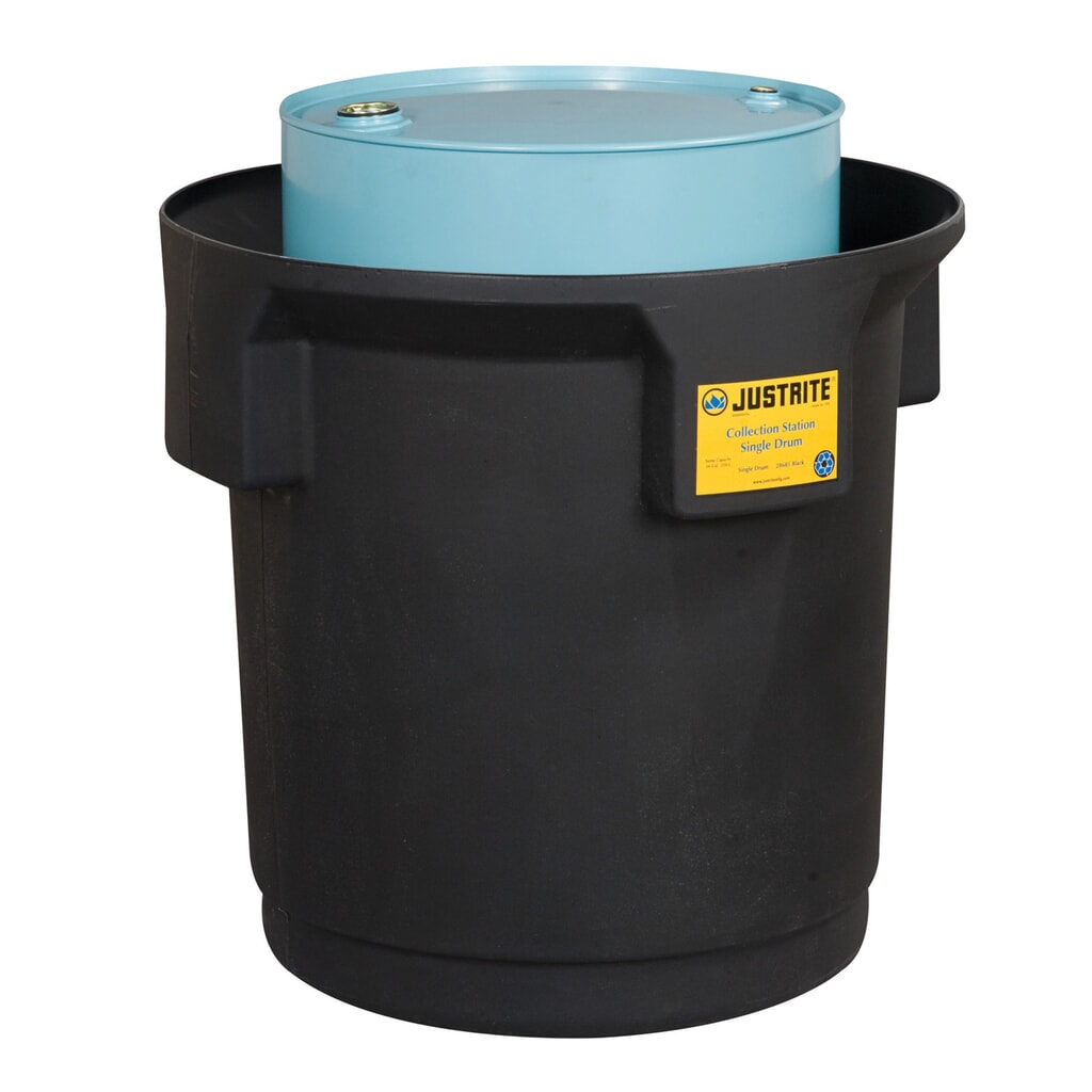 Justrite® Fassdepot, 1x 200 l, Auffangvolumen 250 l Produktabbildung: Justrite® Fassdepot, 1x 200 l, Auffangvolumen 250 l