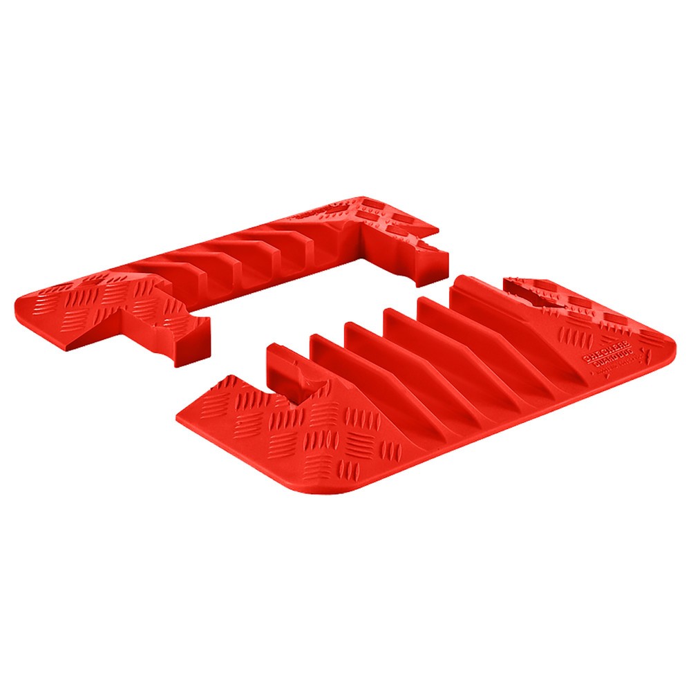Produktabbildung: Justrite® Kabelbrücke Guard Dog® , Abschlusselement, 5 Kanäle, LxB 220 x 500 mm, orange