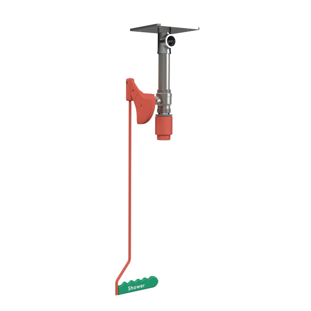 Produktabbildung: Justrite® Körperdusche 23GSHVOD Hughes, Deckenmontage, Innenbereich, rostfreier Stahl