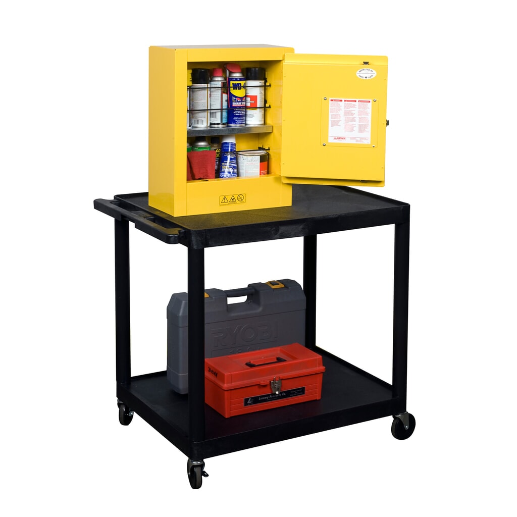 Produktabbildung Nr. 4: Justrite® Mini-Brandschutzschrank, HxBxT 560 x 430 x 200 mm, 1 Fachboden, manuell schließend