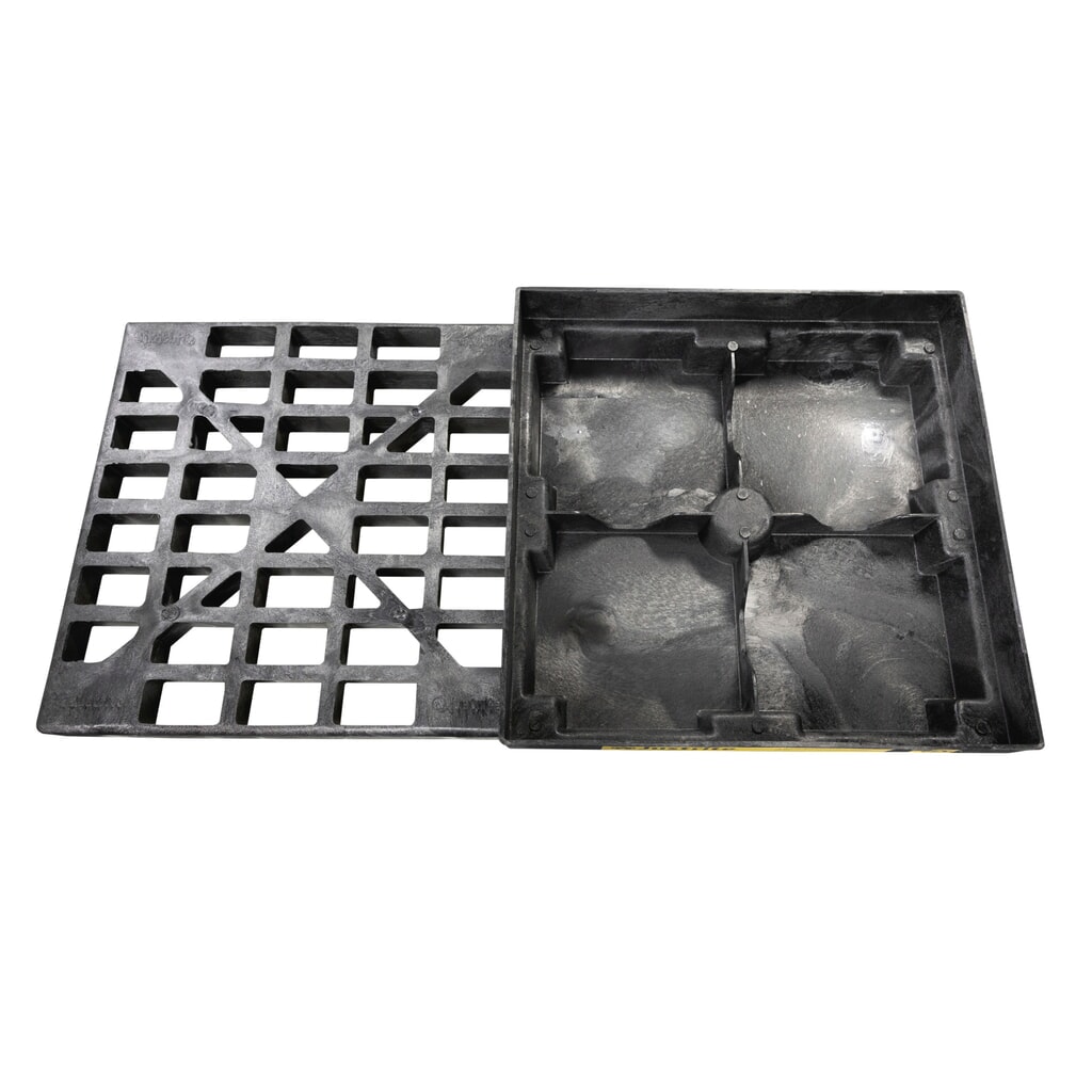 Produktabbildung Nr. 3: Justrite® Flach-Auffangwanne aus PE, 1x 200 l, Auffangvolumen 45 l, schwarz