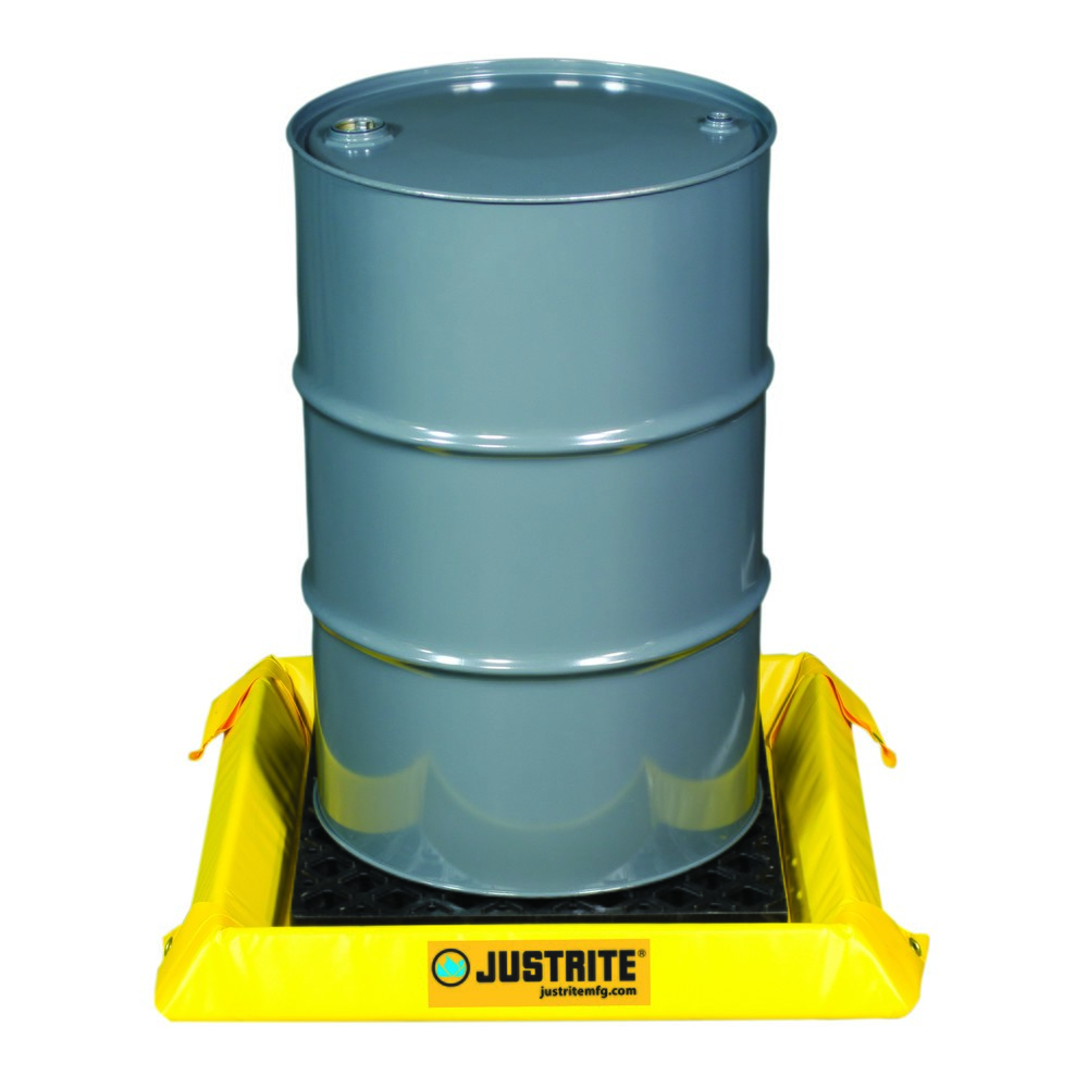 Produktabbildung Nr. 2: Justrite® PVC-Faltwanne, Wandhöhe 100 mm, Innenmaße 0,6 x 0,6 m, Kapazität 38 l