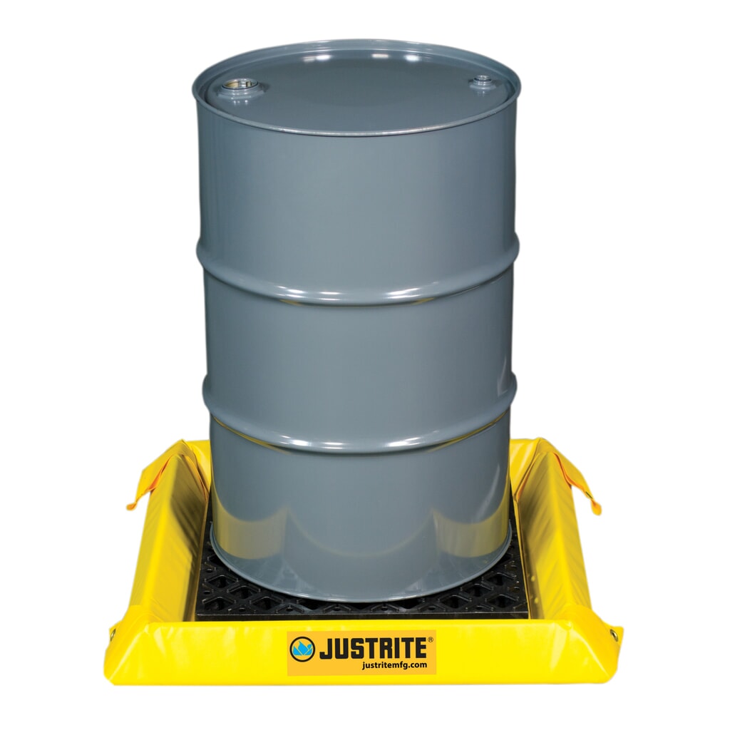 Produktabbildung Nr. 2: Justrite® Falt-Auffangwanne aus PVC, Wandhöhe 100 mm, Innenmaße 0,6 x 0,6 m, Kapazität 38 l