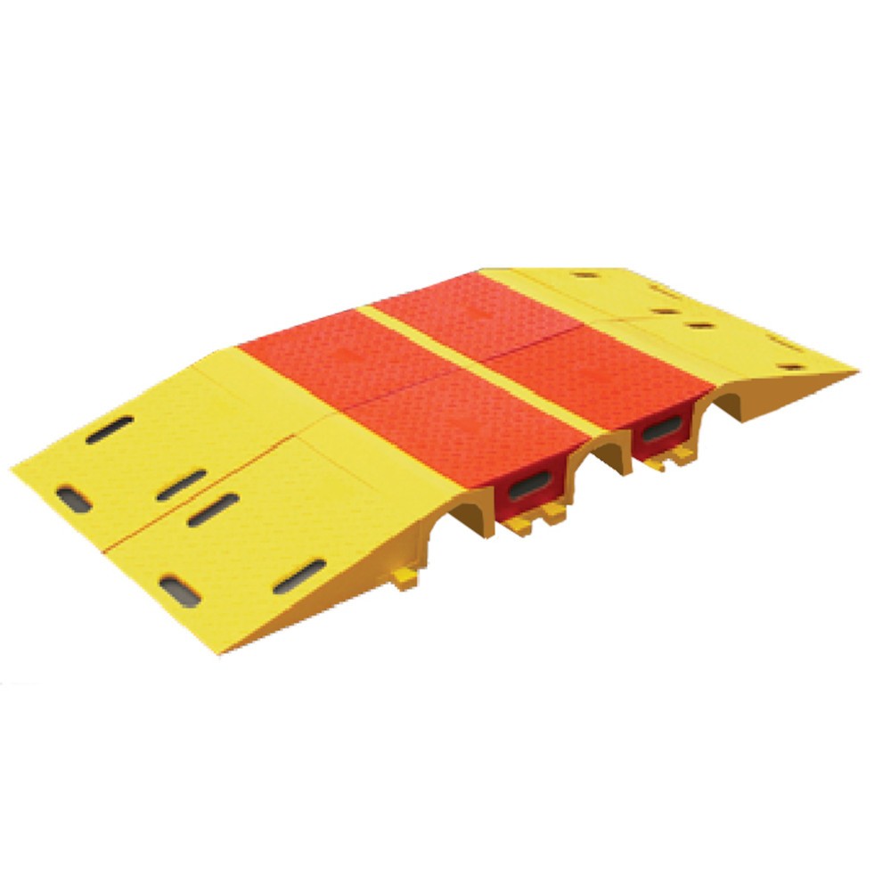 Produktabbildung: Justrite® Schlauchbrücke Diamondback® , Grundelement, LxB 260 x 410 mm, gelb