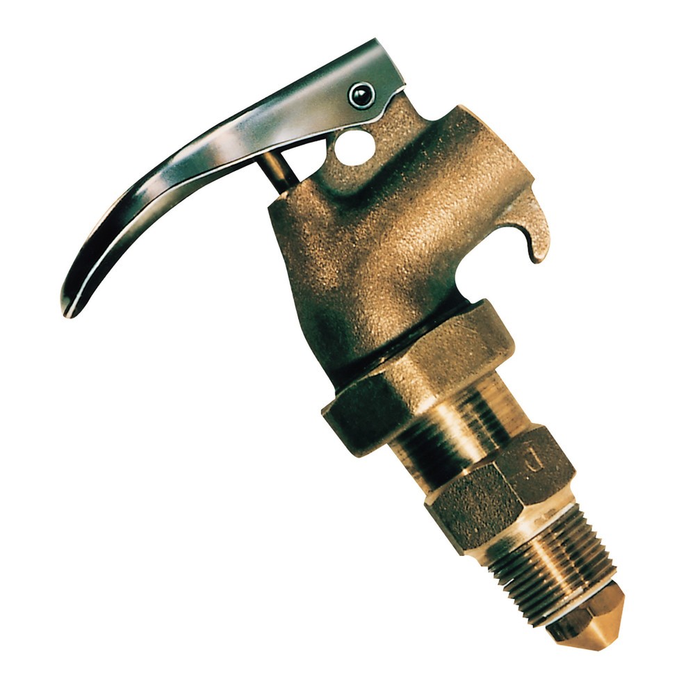 Produktabbildung: Justrite® Sicherheits-Fasshahn, Messing, verstellbar
