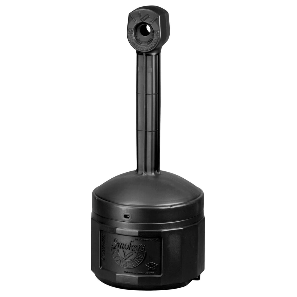 Justrite® Sicherheits-Standascher, selbstlöschend, 15 Liter, schwarz Produktabbildung: Justrite® Sicherheits-Standascher, selbstlöschend, 15 Liter, schwarz