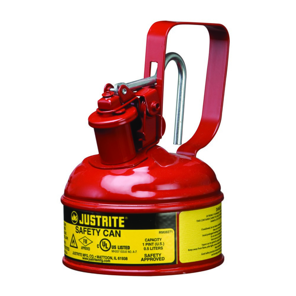 Produktabbildung Nr. 2: Justrite® Sicherheitsbehälter Typ I, Auslösegriff, rot, 1 Liter
