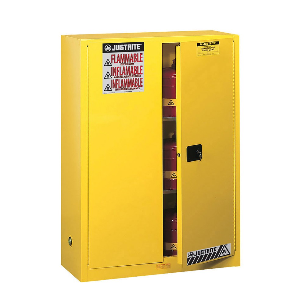 Produktabbildung Nr. 2: Justrite® Sicherheitsschrank Classic Sure-Grip® FM, HxBxT 1.650 x 1.090 x 460 mm, 2 Fachböden, manuell schließend