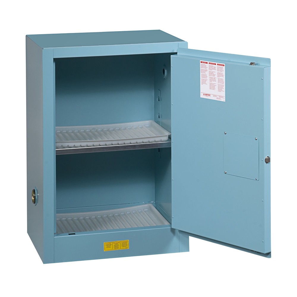 Produktabbildung Nr. 2: Justrite® Sicherheitsschrank Compac Sure-Grip® FM, für Ätzmittel, HxBxT 890 x 590 x 460 mm, 1 Fachboden, selbstschließend