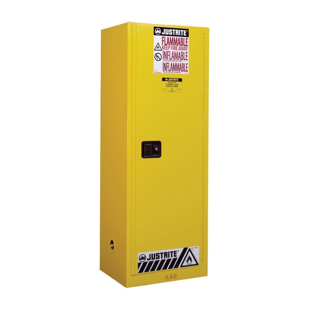 Produktabbildung Nr. 1: Justrite® Sicherheitsschrank Slimline Sure-Grip® FM, HxBxT 1.650 x 590 x 460 mm, 3 Fachböden, manuell schließend