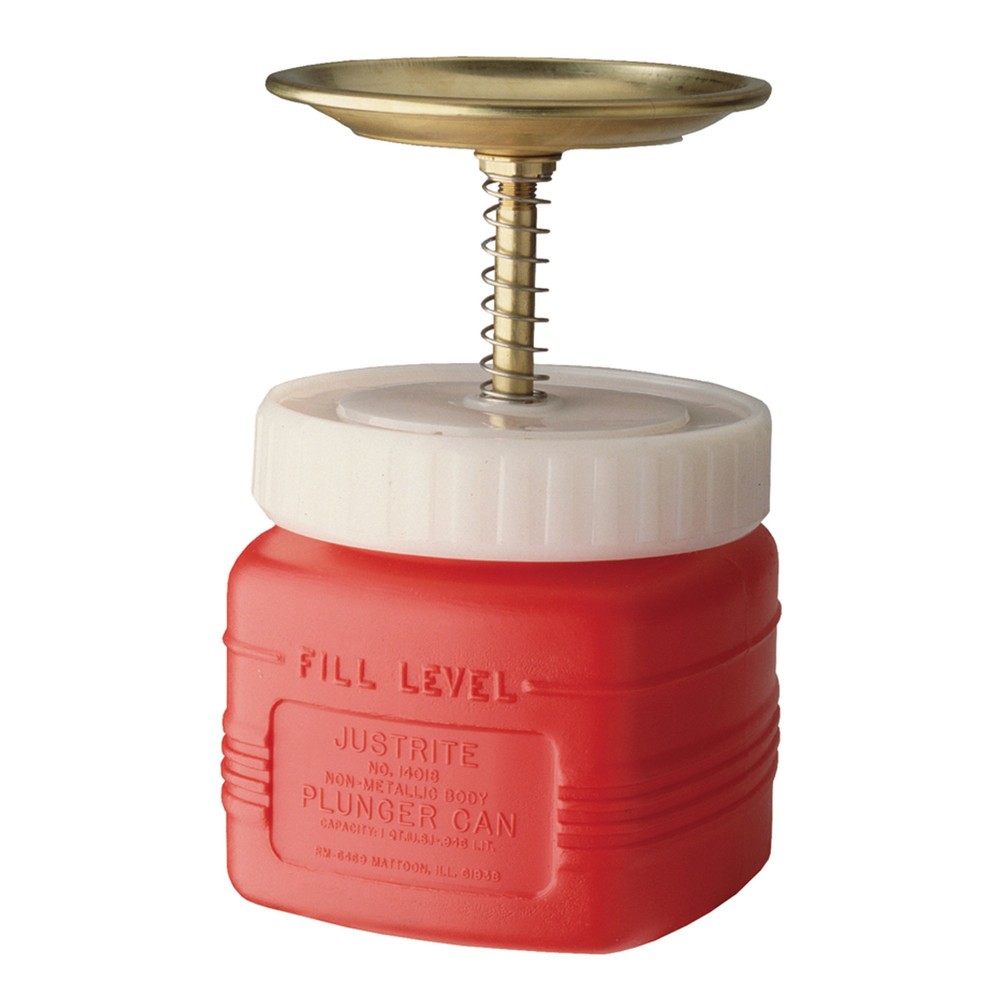 Produktabbildung: Justrite® Sparanfeuchter aus PE, rot, 1 Liter