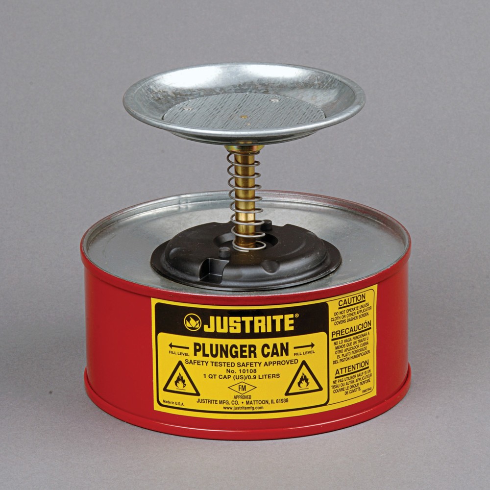 Produktabbildung: Justrite® Sparanfeuchter aus Stahlblech, rot, 1 Liter