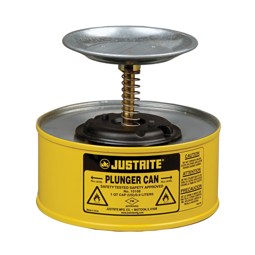 Produktabbildung: Justrite® Sparanfeuchter aus Stahlblech, gelb, 1 Liter