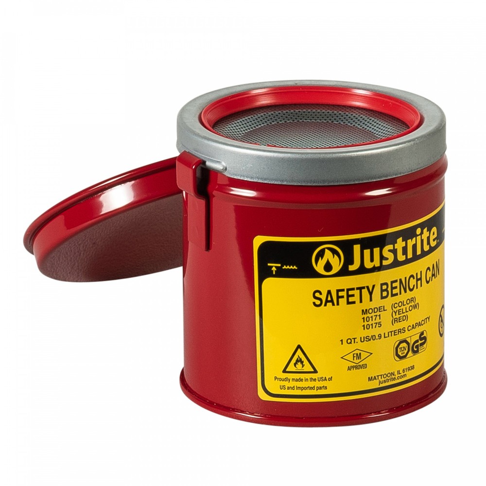 Produktabbildung Nr. 2: Justrite® Tränkbehälter mit Klappdeckel, rot, 1 Liter