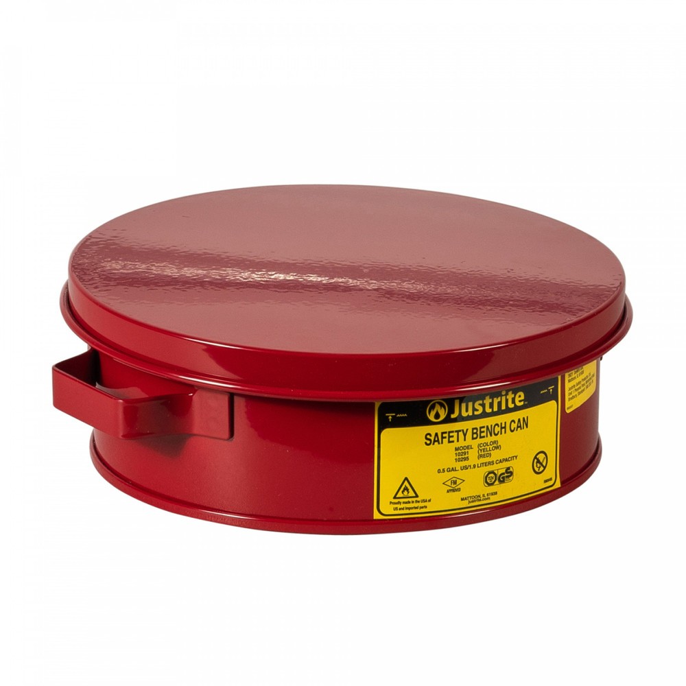 Produktabbildung Nr. 1: Justrite® Tränkbehälter mit Klappdeckel, rot, 2 Liter