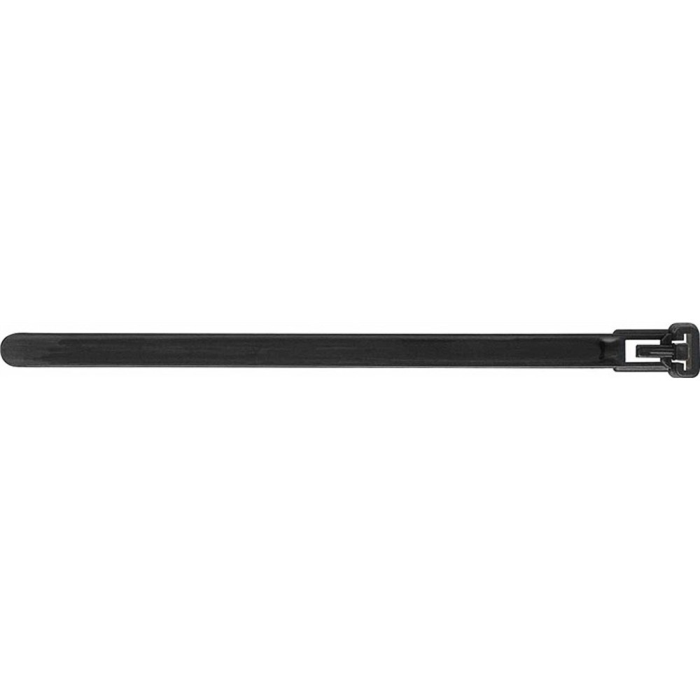 Produktabbildung: Kabelbinder L.100mm B.3,6mm PA schwarz 100St./Btl.
