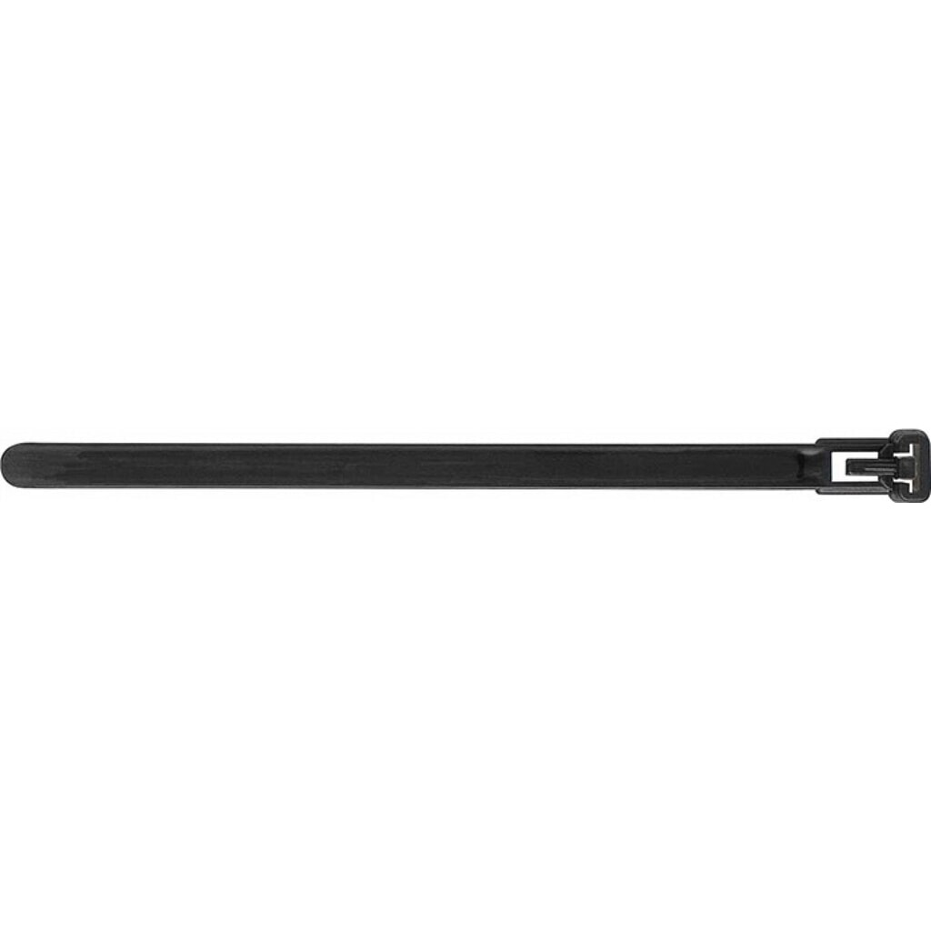 Produktabbildung: Kabelbinder L.100mm B.3,6mm PA schwarz 100St./Btl.