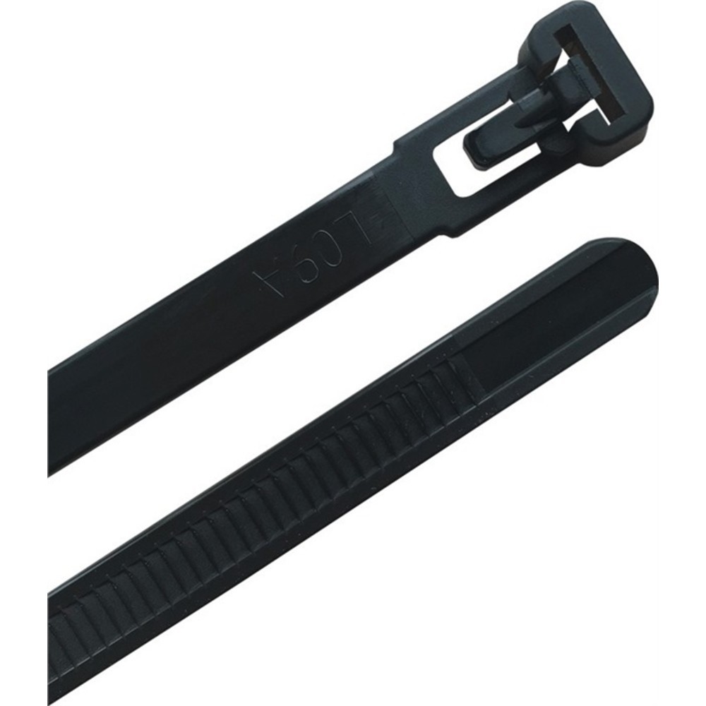 Produktabbildung Nr. 2: Kabelbinder L.100mm B.3,6mm PA schwarz 100St./Btl.