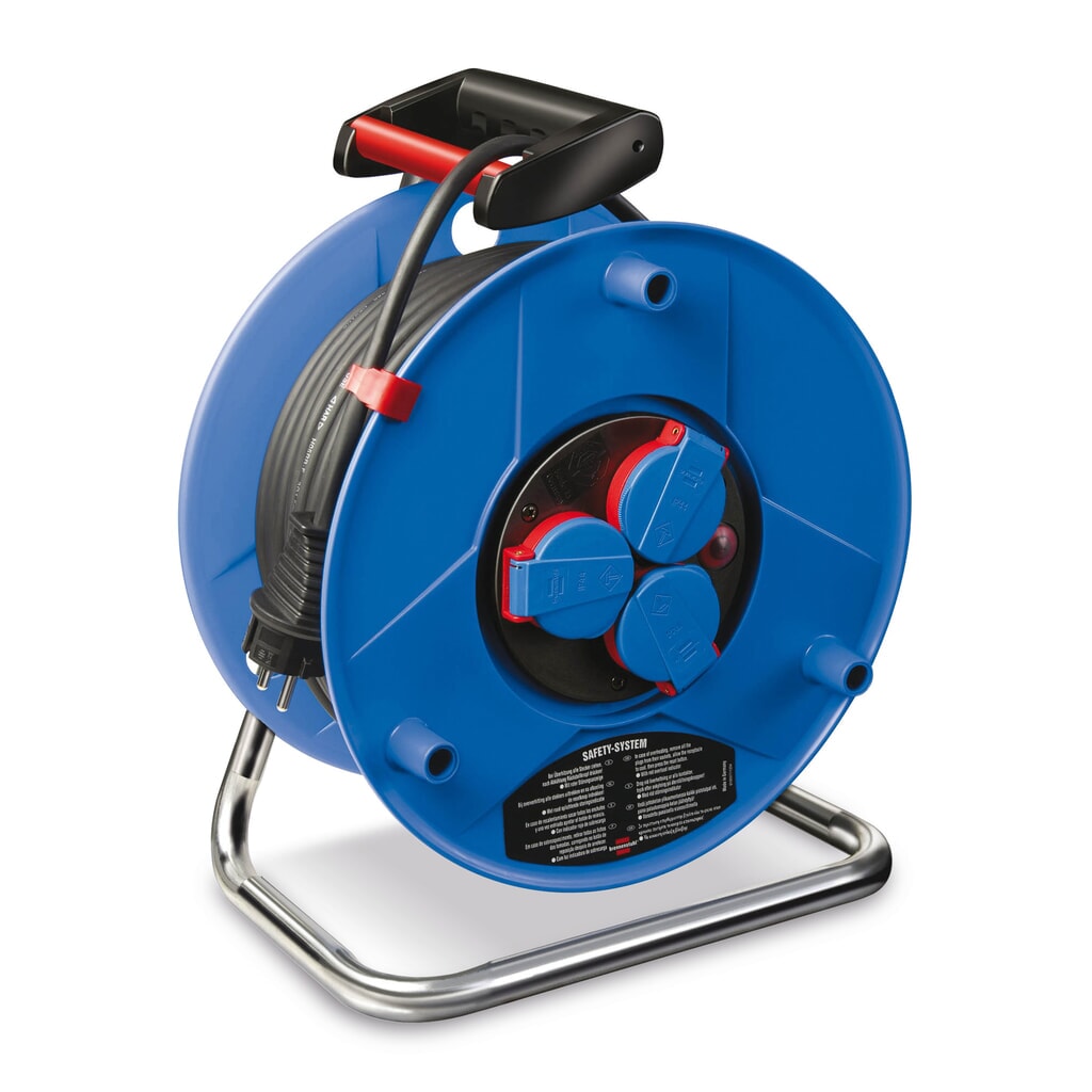 Produktabbildung: brennenstuhl® Kabeltrommel Premium, 3 Schuko-Steckdosen, Kabellänge 25 m
