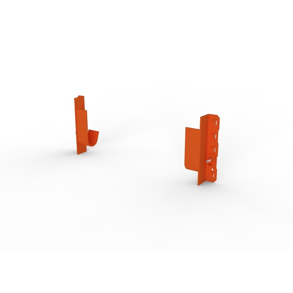 Produktabbildung: Kabeltrommelauflage für META MULTIPAL Kabeltrommelregal Typ 3, A-Ständer, Regaltiefe 1.100 mm, Paar, HxBxT RAL 2001 rotorange