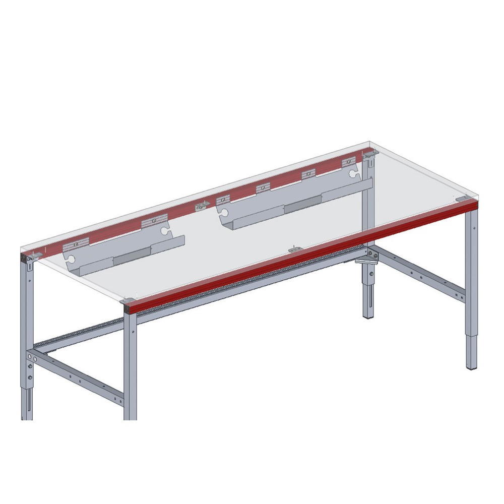 Produktabbildung Nr. 3: Kabelwanne für Komplettpackplatz FLEX, HxBxT 116 x 800 x 125 mm