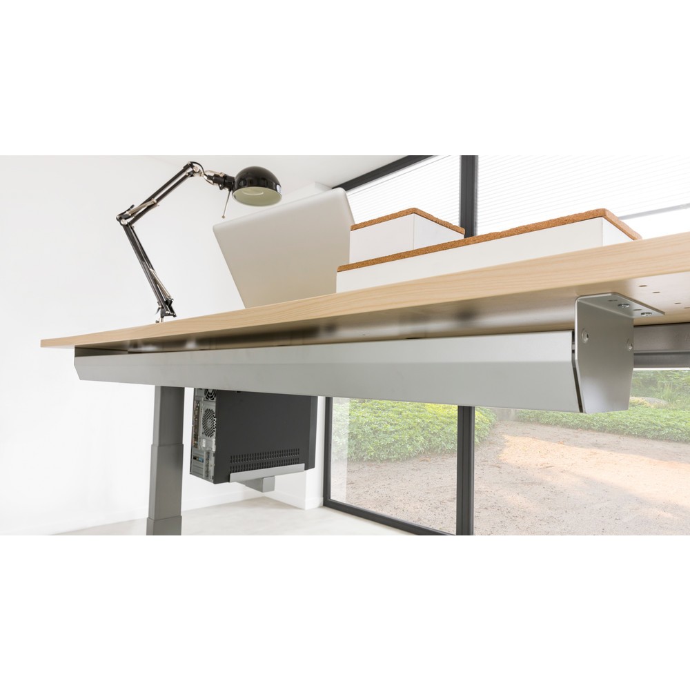 Produktabbildung Nr. 3: Kabelwanne klappbar für Hammerbacher Schreibtische 160er, HxBxT 93 x 1.262 x 144 mm, weiß