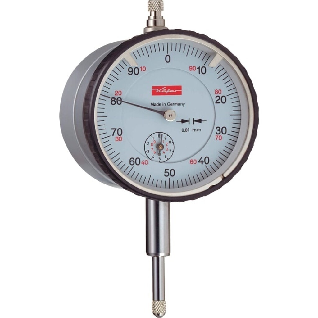 Produktabbildung: KÄFER Messuhr M2 T Magnet, magnetische Rückwand, 10 mm Ablesung 0,01 mm