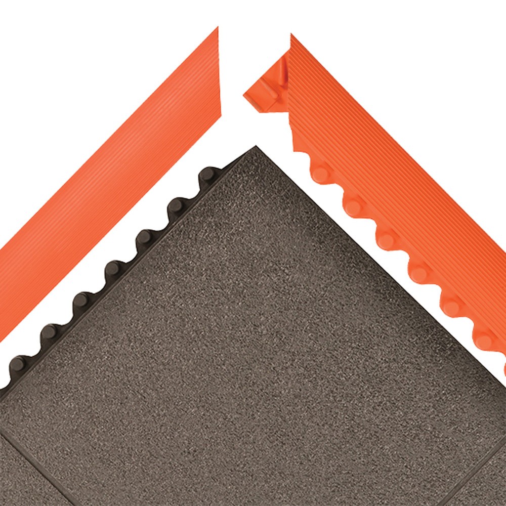 Produktabbildung Nr. 5: Kantenleiste für NoTrax Anti-Ermüdungsmatte aus Nitrilgummi, männlich, BxL 1.520 x 52 mm, orange
