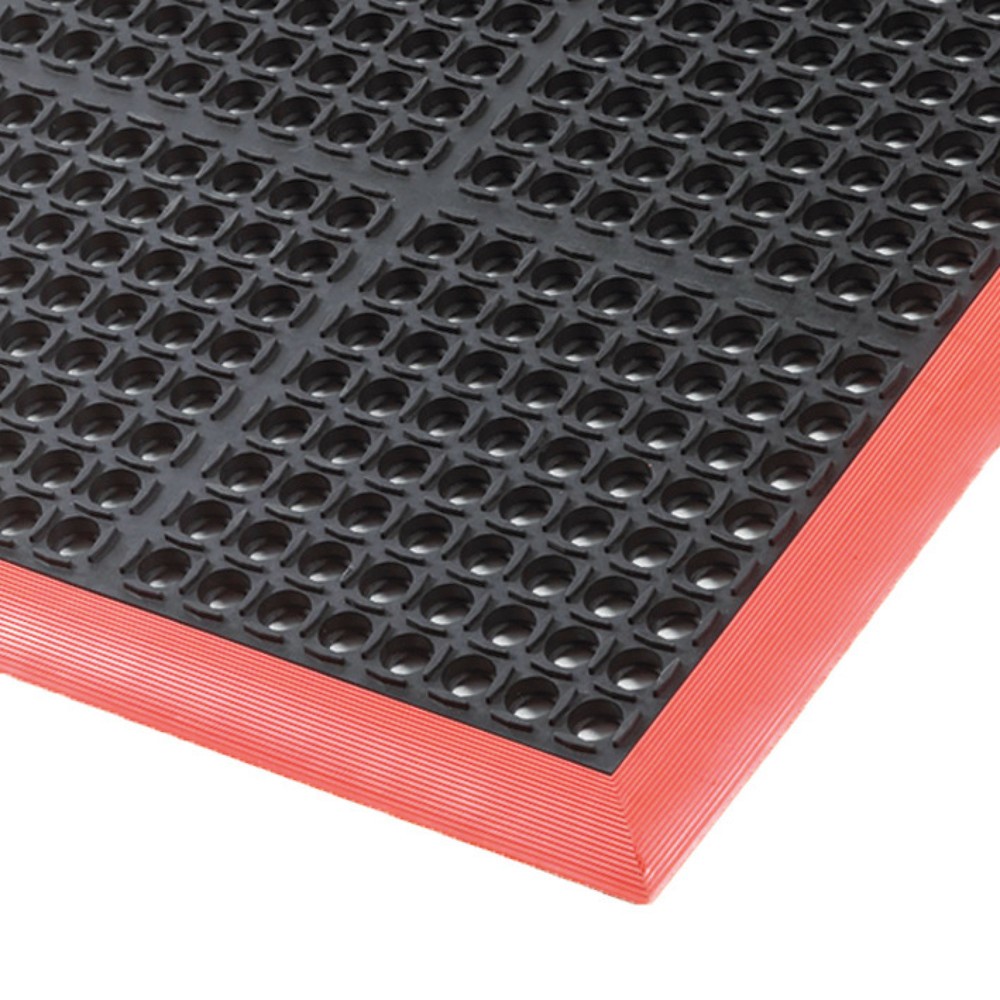 Produktabbildung: Kantenleiste für NoTrax Anti-Ermüdungsmatte aus Nitrilgummi, männlich, BxL 910 x 52 mm, orange