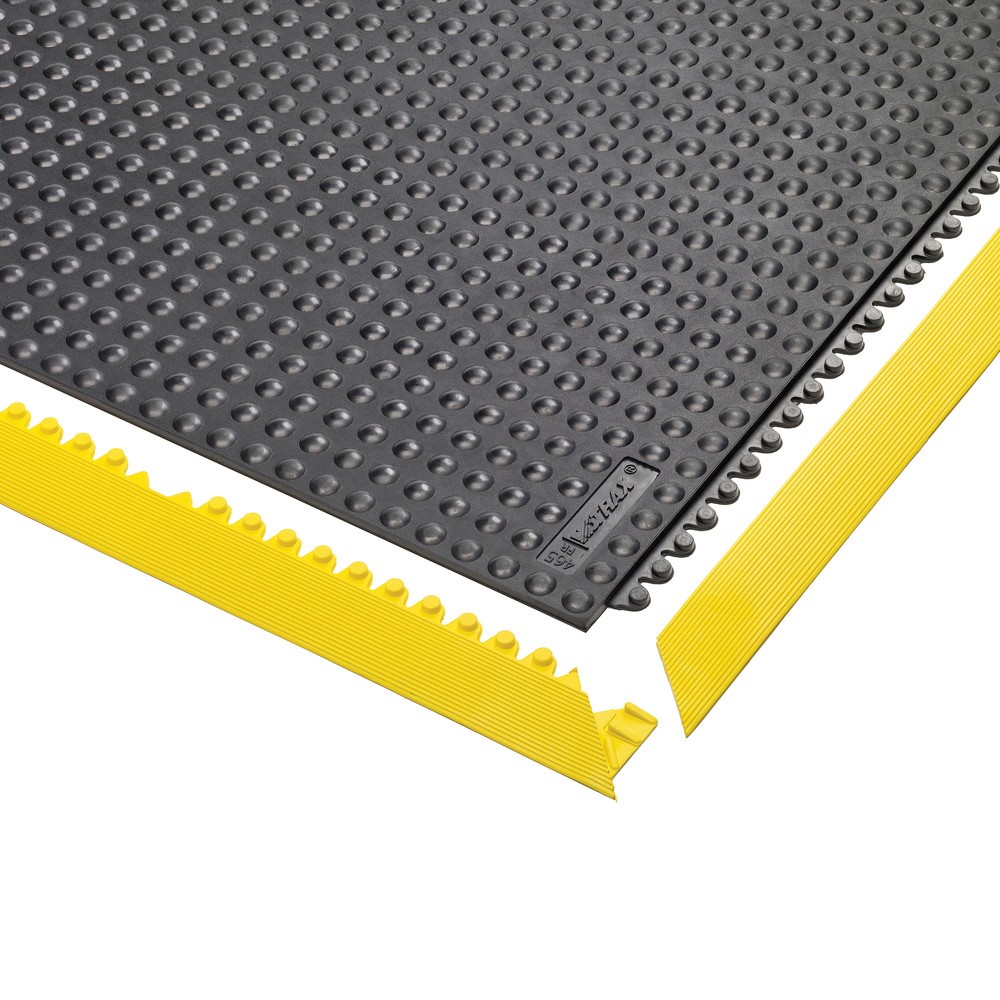 Produktabbildung Nr. 3: Kantenleiste, Stecksystem für NoTrax Schweißer-Arbeitsplätze, mit Noppen, BxL 910 x 52 mm, gelb