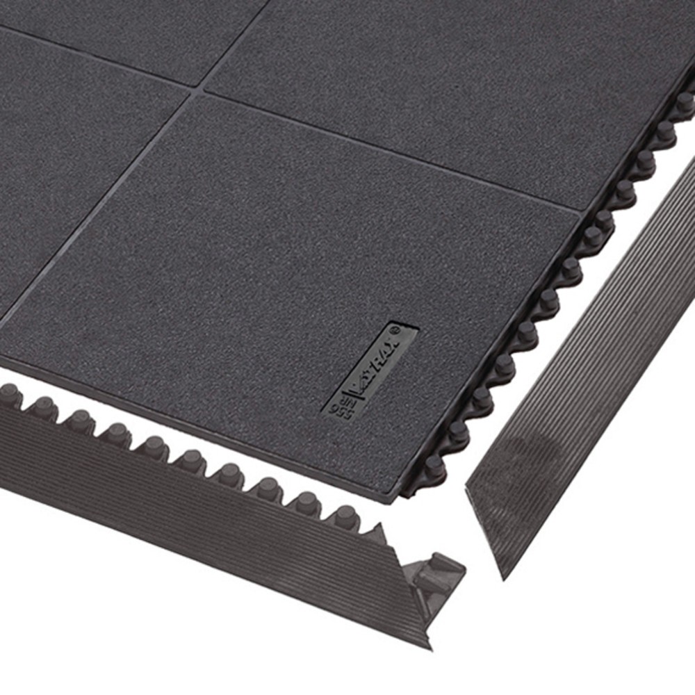 Produktabbildung Nr. 2: Kantenleisten für NoTrax Bodenplatten-Stecksystem Montage-Arbeitsplätze, mit Noppen, BxL 50 x 910 mm, schwarz