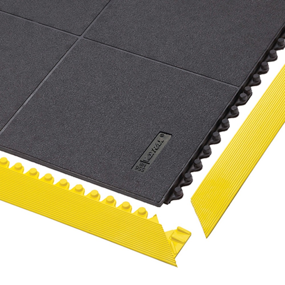 Produktabbildung Nr. 2: Kantenleisten für NoTrax Bodenplatten-Stecksystem Montage-Arbeitsplätze, ohne Noppen, BxL 50 x 910 mm, gelb