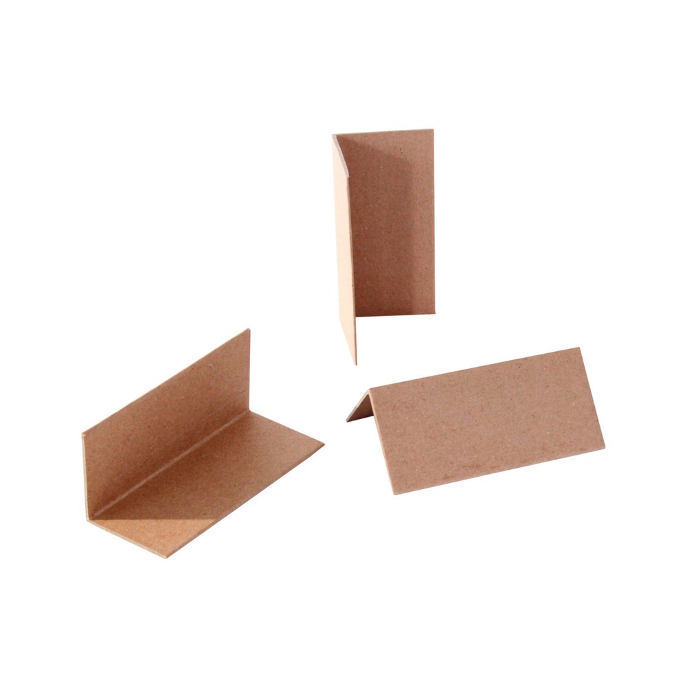 Produktabbildung: Kantenschutzecken, 100 x 50 x 50mm, 2 mm Stärke, braun, Winkel vorgefertigt, 1 VE = 1404 Stk