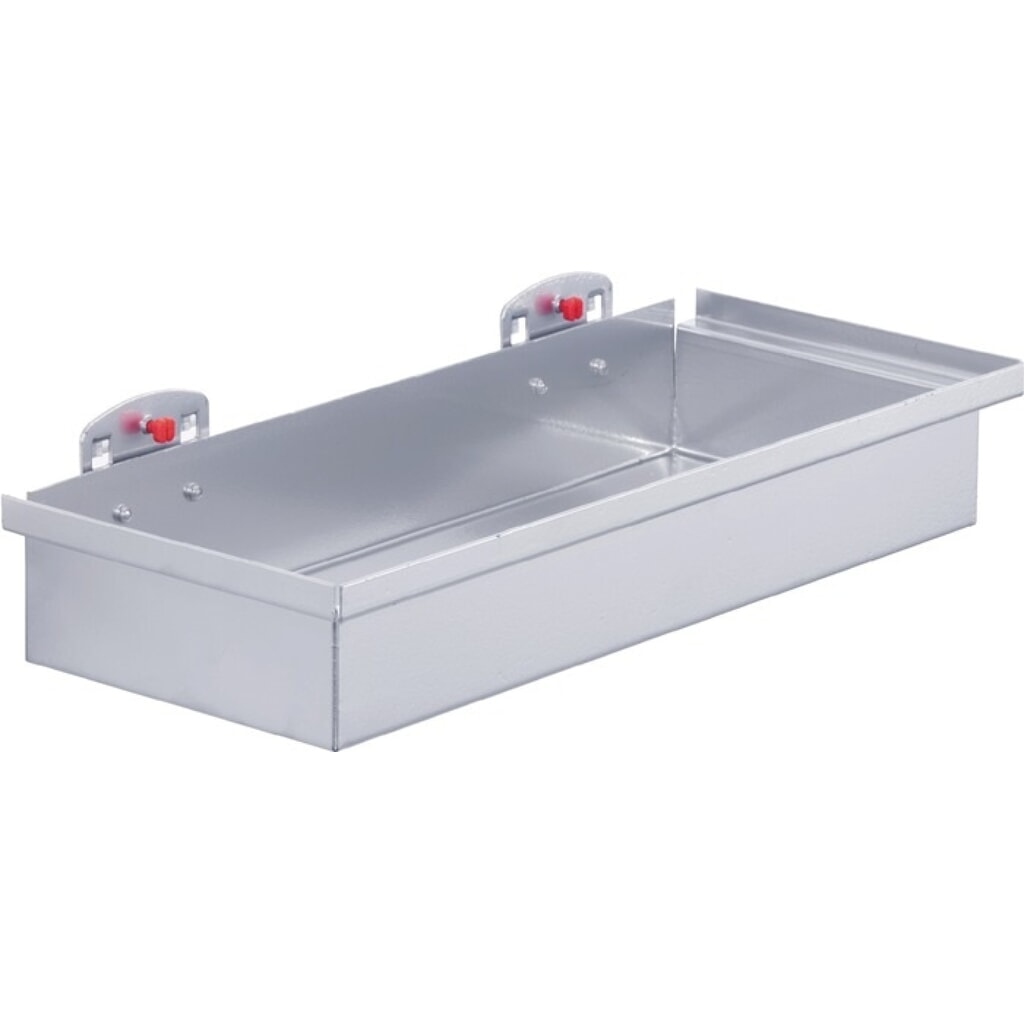 Kappes Ablagekasten, alufarben, H55xB320xT135mm, passend für Lochplatten Produktabbildung: Kappes Ablagekasten, alufarben, H55xB320xT135mm, passend für Lochplatten