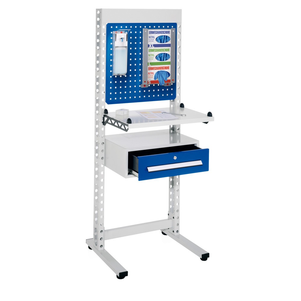Produktabbildung: Kappes ErgoPlus® Hygienestation, Steharbeitsplatz, mit Füßen, HxBxT 1.770 x 670 x 400 mm, Modell 3